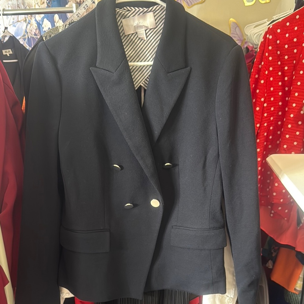 Boss Blue Double-Breasted Blazer